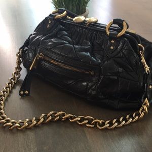 Marc Jacobs Quilted Black Leather Stam Bag